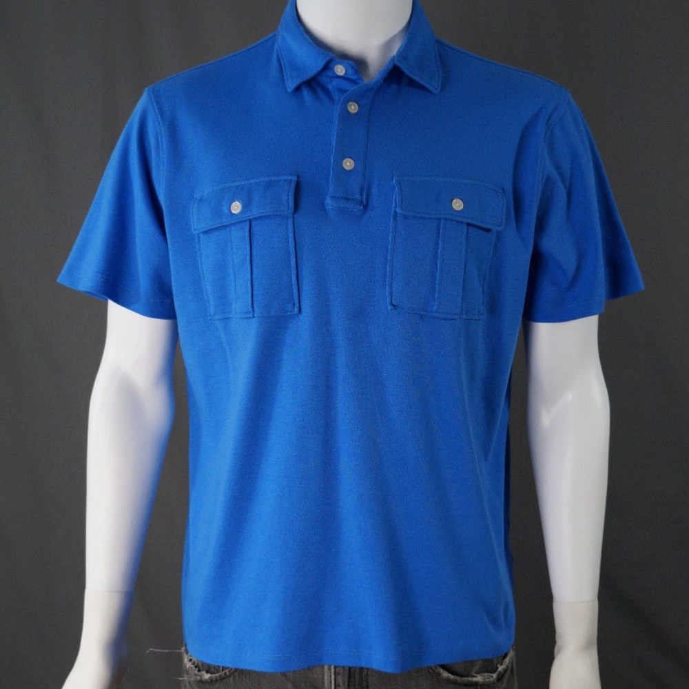 Michael Kors Blue Polo Shirt Size Large